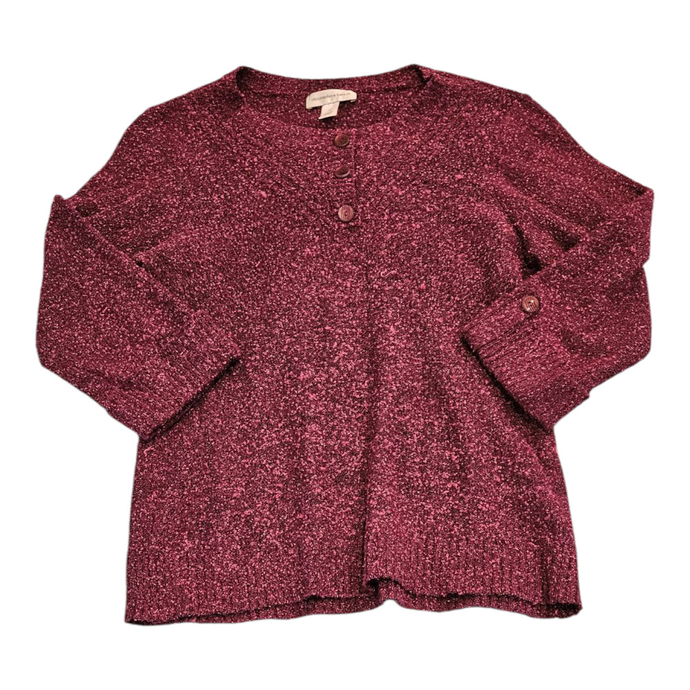 Christopher & Banks Small Burgundy Pullover Sweater
